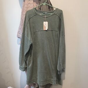 Green Sweatshirt Dress